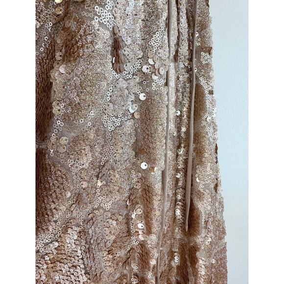 Gianni Bini Gold Sparkle Sequin Shift Dress size Large - Picture 4 of 9